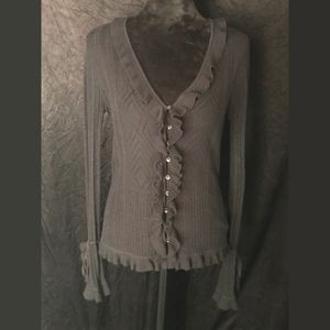 Black frilly cardigan Mixit